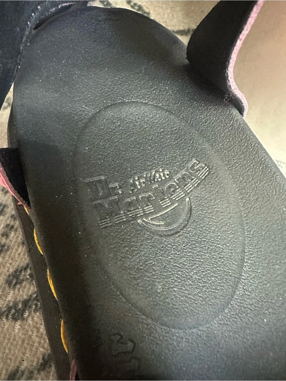 Dr. Martens Pink Leather Triple-Strap Platform Sandal